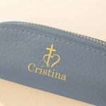 Borsa per rosario personalizzata con nome in pelle PU multicolore regalo religioso per compleanni e battesimi per cristiani cattolici