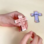 Marque-page magnétique Croix florale de la Bible personnalisée avec nom Lecture quotidienne Chrétiens Cadeau de Noël pour l'étude de la Bible Femmes