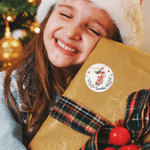 Personalizado Santa Deer impermeable pegatinas Nombre Etiquetas DIY Regalo Decoración Navidad Festival Fiesta Favores para la Familia Amigos