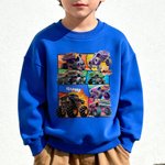 Personalized Truck Off-Road Vehicle Design Multicolour Kid T-shirt Sweatshirt Hoodie with Name Birthday Christmas Gift for Girls Boys