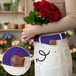 Personalizado colorido ramo de flores de nacimiento agujero libre cinturón tejido elástico con el nombre de desgaste diario regalo de cumpleaños para ella