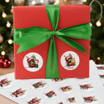 Gorro de Papá Noel Personalizado Pegatinas de Purpurina con Nombre Juego de 2 Regalos Decoración Fiesta de Navidad para Niños Familia Amigos