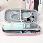Personalised Colourful Ample Storage EKG Design Stethoscope Case with Name Birthday Nurse Graduation Appreciation Gift for Nurse Doctor
