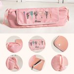Henkilökohtainen Syntymä Kukka kimppu hiustyökalut Kannettava Travel Bag nimi ja lämmönkestävä matto Travel Essentials syntymäpäivälahja naisille