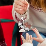 Gepersonaliseerd Moon Shaker Bear Baby Frist Kerst Ornament met Naam Kamer Decoratie Kerstcadeau voor Meisje Jongen Ouders