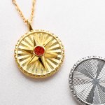 Gepersonaliseerde Hexagram Beschermer Energie Munt Medaille ketting met geboortesteen en initiaal sierlijke familie sieraden verjaardag verjaardagscadeau voor vrouwen mannen