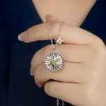 Gepersonaliseerde Hexagram Beschermer Energie Munt Medaille ketting met geboortesteen en initiaal sierlijke familie sieraden verjaardag verjaardagscadeau voor vrouwen mannen