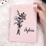 Cuaderno personalizado con nombre y páginas rayadas Accesorio de escritura Uso diario Regalo de cumpleaños para madres Mujeres
