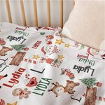 Manta blanda personalizada con el nombre del muñeco de nieve Papá Noel Tema de Navidad Decoración del hogar Regalo de Navidad para niños Familia