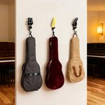 Crochets décoratifs de tête de guitare électrique personnalisés avec nom Lot de 3 Décorations de studio de musique pour la maison Cadeau d'anniversaire pour joueur de guitare Amoureux de la musique