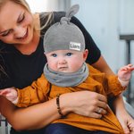 Spersonalizowane imię Miękki szalik dziecięcy Zestaw akcesoriów Zimowy niezbędny prezent urodzinowy dla noworodków