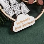 Gepersonaliseerd Moon Shaker Bear Baby Frist Kerst Ornament met Naam Kamer Decoratie Kerstcadeau voor Meisje Jongen Ouders