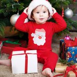 Personalised Cute Santa Claus Design 100% Cotton Soft Baby Romper with Embroidered Name Christmas Gift for Baby Newborn