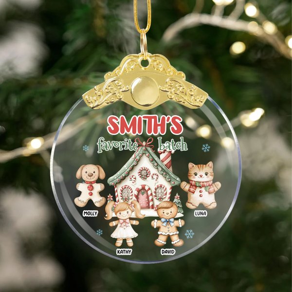 Personalizzato fiocco di neve uomini di pan di zenzero casa di vetro appeso ornamento con nome e testo albero decorazione divertente regalo di Natale per la famiglia amico