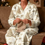 Pyjama en Toile de Jouy Personnalisé avec Initiale et Motif Pyjama en Tissu Super Douce Cadeau Anniversaire Noël pour Femme