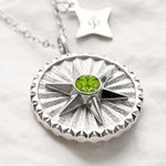 Gepersonaliseerde Hexagram Beschermer Energie Munt Medaille ketting met geboortesteen en initiaal sierlijke familie sieraden verjaardag verjaardagscadeau voor vrouwen mannen