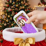 Personalised Cartoon Animal Christmas Tree Santa Hat Food-Grade Kid's Fork Spoon Knife 3 Pcs Cutlery Set with Name Daily Use Christmas Gift for Kids
