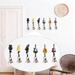 Crochets décoratifs de tête de guitare électrique personnalisés avec nom Lot de 3 Décorations de studio de musique pour la maison Cadeau d'anniversaire pour joueur de guitare Amoureux de la musique