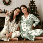 Pyjama en Toile de Jouy Personnalisé avec Initiale et Motif Pyjama en Tissu Super Douce Cadeau Anniversaire Noël pour Femme