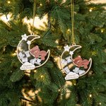 Gepersonaliseerd Moon Shaker Bear Baby Frist Kerst Ornament met Naam Kamer Decoratie Kerstcadeau voor Meisje Jongen Ouders