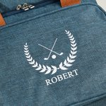 Personalised Golf Initial Monogram Multi-Compartment Waterproof Cooler Insulated Bag with Shoulder Strap and Name Outdoor Activity Essentials for Men