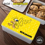 Personalised Cute Long-Tailed Leopard Marsupilami Food Grade Metal Biscuit Tin Box with Name Birthday Christmas Gift for Kids | Callie × Marsupilami®