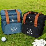 Personalised Golf Initial Monogram Multi-Compartment Waterproof Cooler Insulated Bag with Shoulder Strap and Name Outdoor Activity Essentials for Men