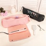 Henkilökohtainen Syntymä Kukka kimppu hiustyökalut Kannettava Travel Bag nimi ja lämmönkestävä matto Travel Essentials syntymäpäivälahja naisille