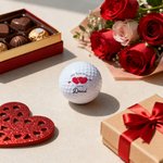 Spersonalizowany zabawny zestaw 3 piłek golfowych z imionami na urodziny, walentynki i rocznicę dla pary miłośników golfa