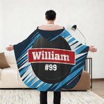 This Is My Territory - Personalized Player Sports Hooded Blanket
