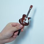 Crochets décoratifs de tête de guitare électrique personnalisés avec nom Lot de 3 Décorations de studio de musique pour la maison Cadeau d'anniversaire pour joueur de guitare Amoureux de la musique
