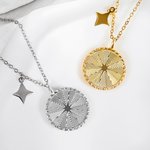 Gepersonaliseerde Hexagram Beschermer Energie Munt Medaille ketting met geboortesteen en initiaal sierlijke familie sieraden verjaardag verjaardagscadeau voor vrouwen mannen