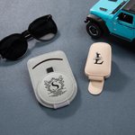 Porte-lunettes de soleil magnétique en cuir PU personnalisé avec initiale et nom - Cadeau anniversaire pour la famille et les amis
