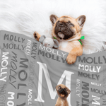 Personalized Cute 3D Cartoon Multicolor Soft Pet Blanket with Name Pet Supplies Birthday Gift for Cat Dog Pet Lovers