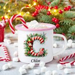 Mug émaillé personnalisé avec nom et décoration d'intérieur Cadeau de Noël pour garçons et filles 2
