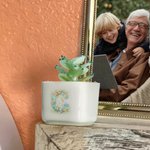 Personalized Artificial Succulent Cactus Stained Glass Potted Plants with Initial Desk Office Shelf Decor Birthday Gift for Plant Killers Enthusiasts
