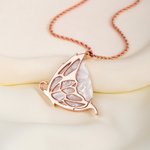 Personalised Butterfly Guitar Pick Dainty Necklace with Name Birthday Anniversary Gift for Music-Loving Women