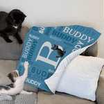 Personalized Cute 3D Cartoon Multicolor Soft Pet Blanket with Name Pet Supplies Birthday Gift for Cat Dog Pet Lovers