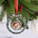 Personlig bue krans foto julepynt tre dekor julegave til familie venn