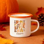 Spersonalizowany kubek emaliowany In My Pumpkin Spice Era 12 uncji z imieniem Dzień Dziękczynienia Prezent urodzinowy dla rodziny i dzieci