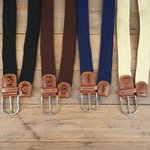 Ceinture Élastique Tissée Sans Trou Personnalisé avec Nom Initiale Style Monogramme Cadeau d'Anniversaire pour Homme Père