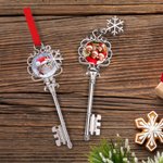 Photo Personnalisée Flocon de Neige Clé Magique Ornement Décoration Maison Cadeau de Noël pour Ami Famille