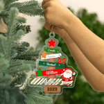 Personalised Christmas Tree Santa Claus Acrylic Ornament with 1-8 Names Home Tree Decor Christmas Gift for Family