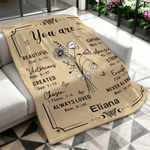 Personalizzato You Are Birth Flower Bible Verse Design Coperta morbida con nome Giorno religioso Compleanno Regalo di Natale per le donne cristiane