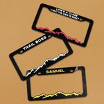 Gepersonaliseerde Multicolor Mountain License Plate Frame Cover met tekst past op alle standaard US en CAN platen Auto Decor Verjaardagscadeau voor autobezitters