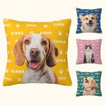 Cojín personalizada con foto de mascota y nombre regalo de cumpleaños para amantes de mascotas