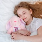 Henkilökohtainen Jumala sanoo Raamattu pehmolelu pehmo kani pupu lelu nimi ja kirjaimet joulu syntymäpäivälahja lapsille