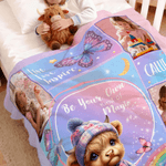 Spersonalizowany miękki koc do rzucania z imieniem i zdjęciem Kwiatowa krowa Highland Butterfly Dekoracja domu Baby Shower Prezent urodzinowy dla dziewczynek