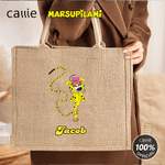 Spersonalizowana jutowa torba z długim ogonem Marsupilami z imieniem Urodziny Rocznica Prezent Świąteczny dla Przyjaciół Dzieci | Callie × Marsupilami®