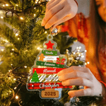Personalised Christmas Tree Santa Claus Acrylic Ornament with 1-8 Names Home Tree Decor Christmas Gift for Family